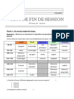 Test de Fin de Session Junior A1