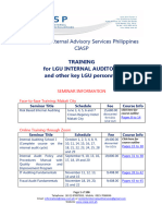 Course Outline - Training for LGU Internal Auditors - 2024