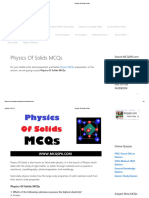 2physics of Solids MCQs