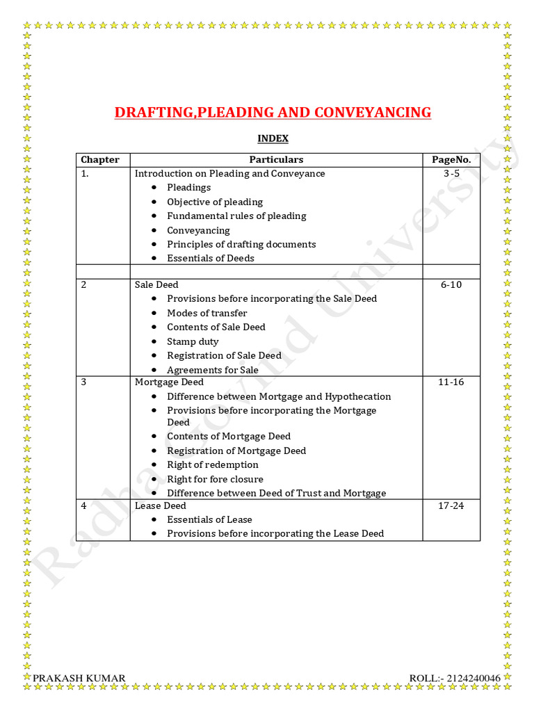 Drafting and Conveyancing Essentials | PDF | Mortgage Law | Lease