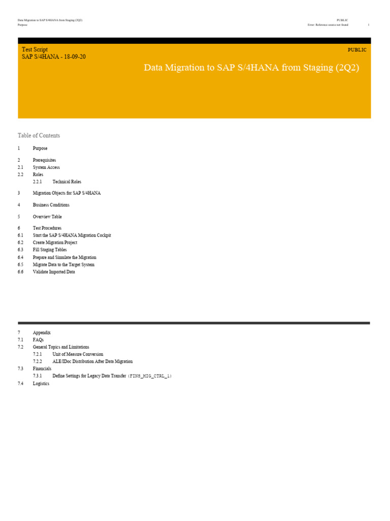 SAP S/4HANA Data Migration Guide | PDF | Databases | Documentation
