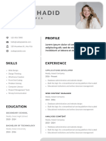 Grey & White A4 Clean CV Resume