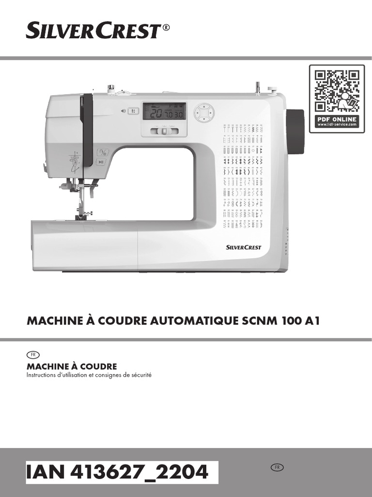 Mode d'emploi Machine à coudre SCNM 100 A1 | PDF | Recyclage | Couture