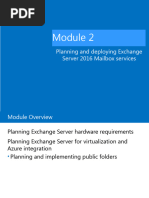 Planning and Deploying Exchange Server 2016 Mailbox Services