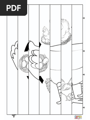 Cycles of Life Chicken Agamograph Template Paper Crafts
