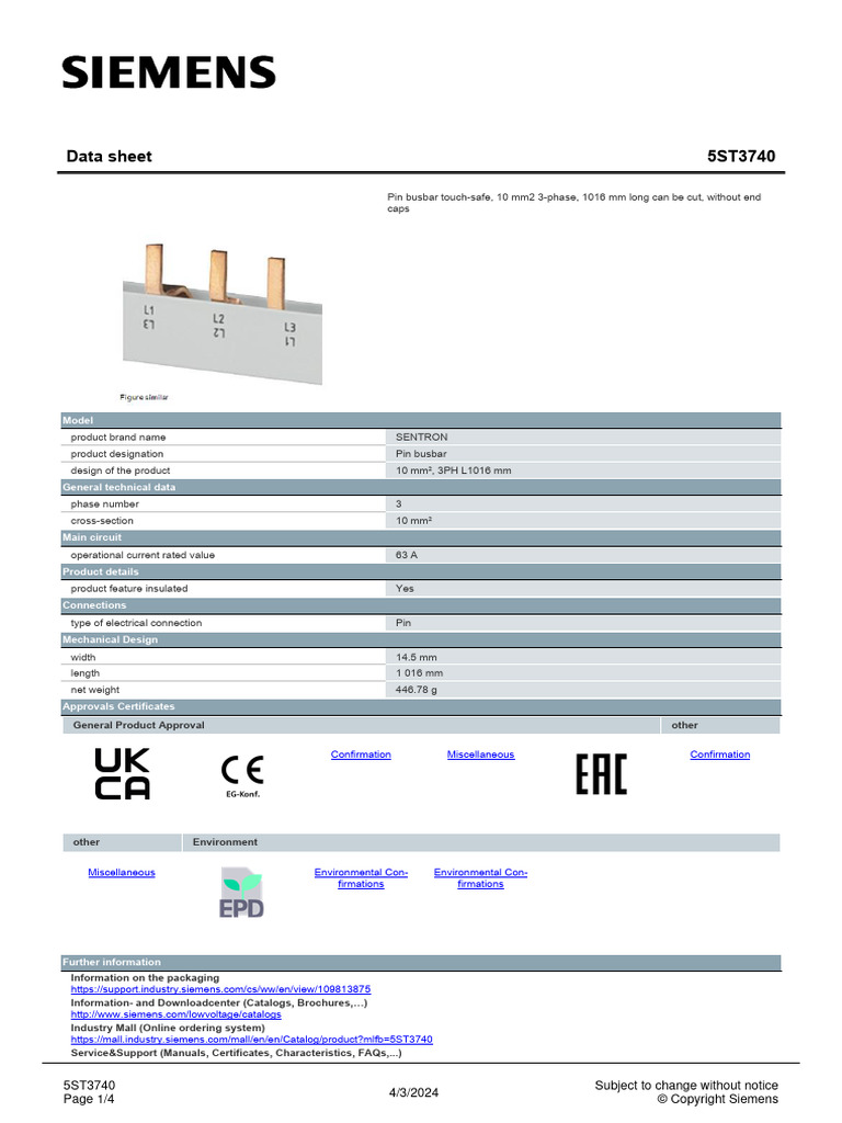 5ST3740 Datasheet en | PDF | Electrical Engineering | Electricity