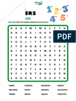 White Colorful Playful Ordinal Numbers Word Search Worksheet