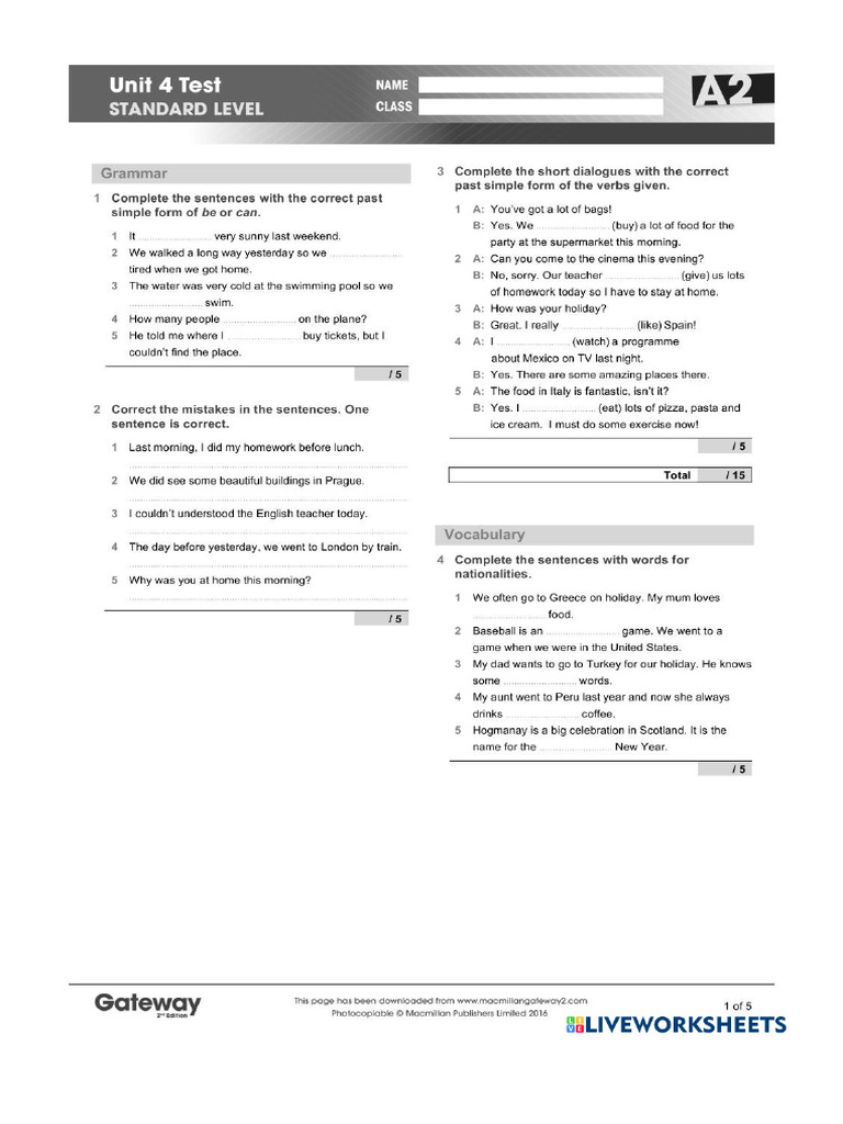 U4 Test | PDF
