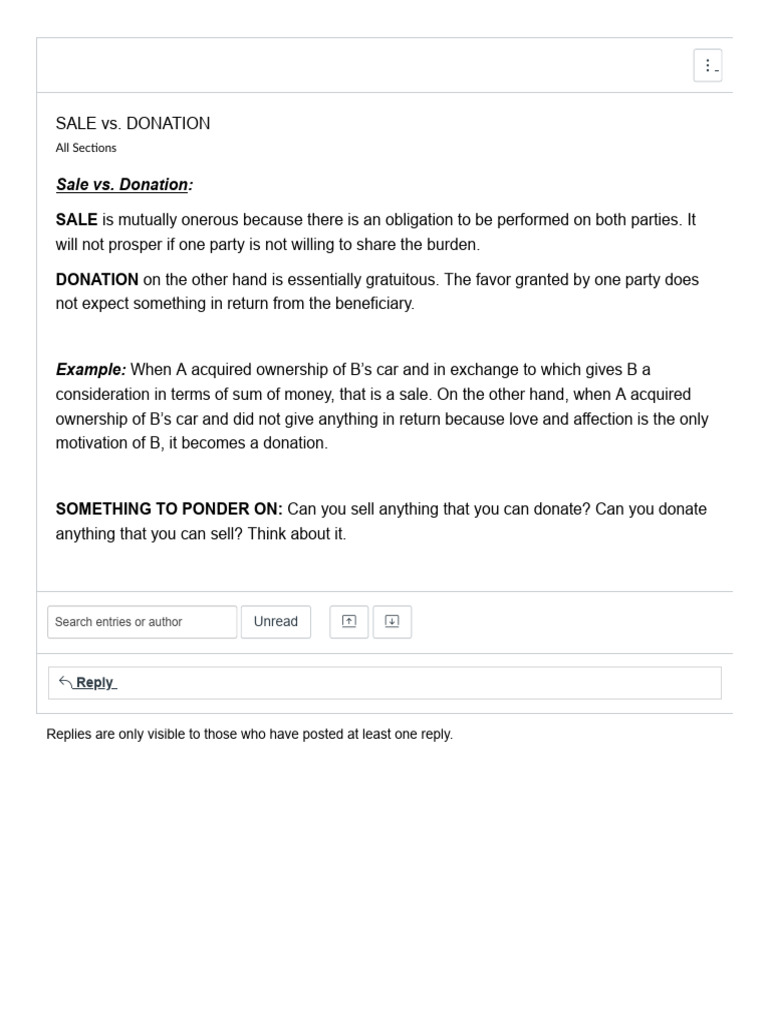 Topic Sale vs. Donation PDF