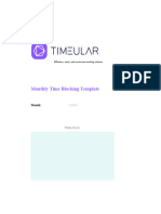 Timeular Monthly Time Blocking TEMPLATE