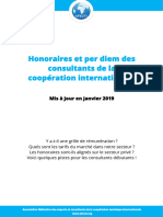 Plaquette Honoraires Consultants 2019