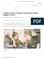 7 Ways To Have A Pleasant Conversation With A Negative Person