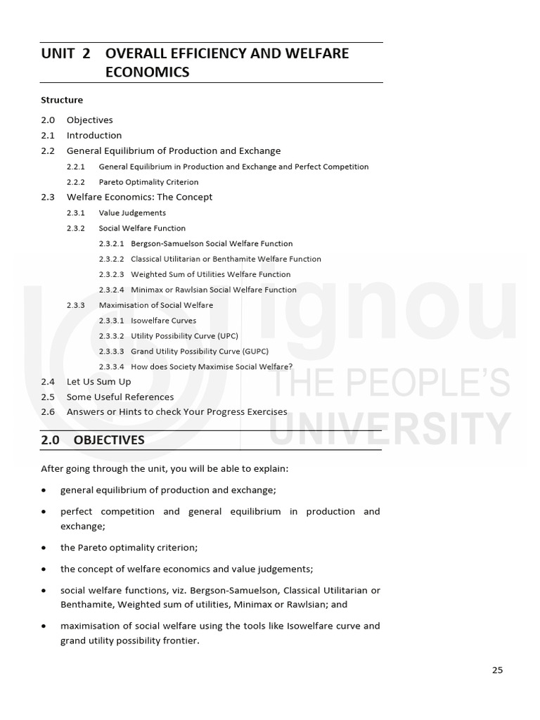 Welfare Economics and Pareto Optimality | PDF | Welfare Economics ...