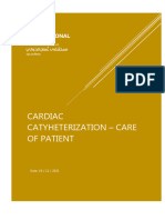Guidelines For Cardiac Catheterization - Care of Patient RV JB
