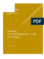 GUIDELINES FOR CARDIAC CATHETERIZATION – CARE OF PATIENT RV JB