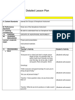 Detailed Lesson Plan - Groups of Aerophones Instrument