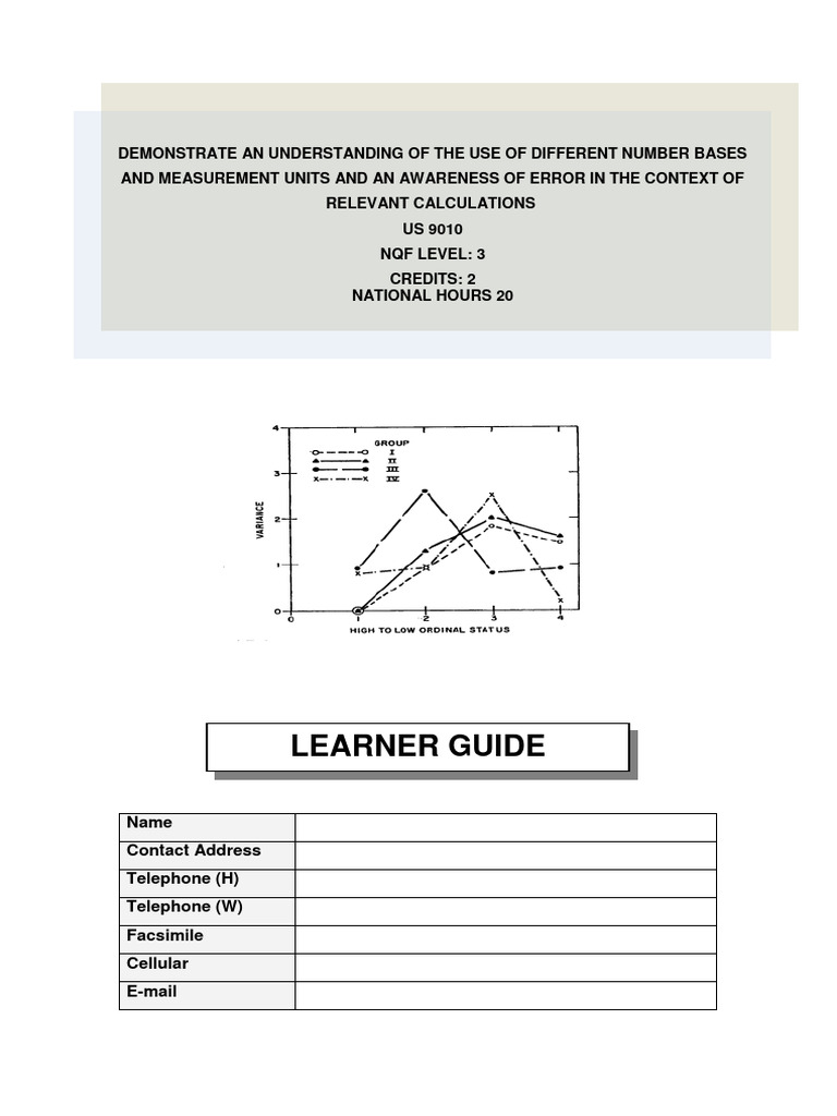 9010 - Learner Guide | PDF | Fahrenheit | Numbers