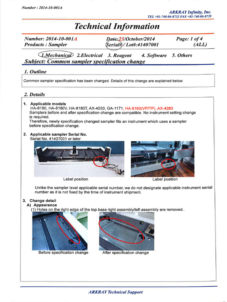 2014-10-001A_Common sampler specification change | PDF