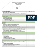 Rating Scale Evaluation Form For FS Students Revised 2