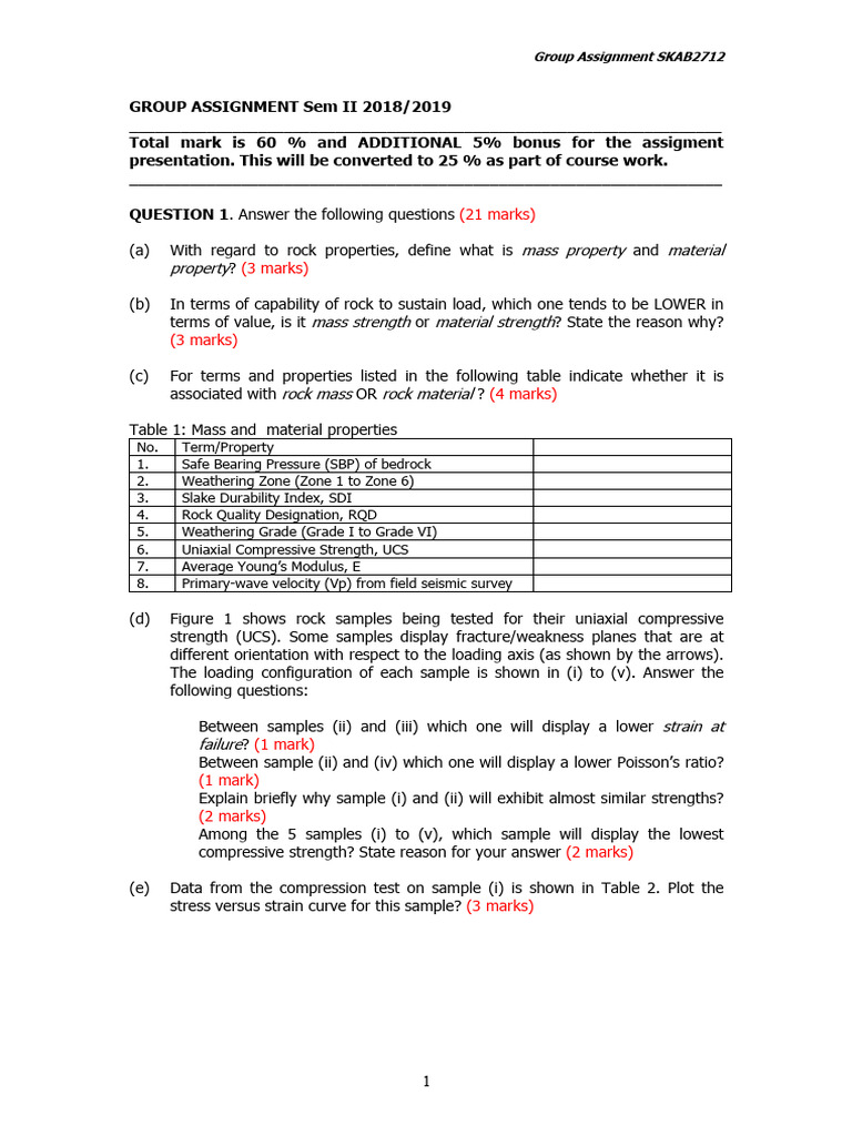 Qu1 Qu2 Qu3 Qu4 (Question) | PDF | Strength Of Materials | Stress ...