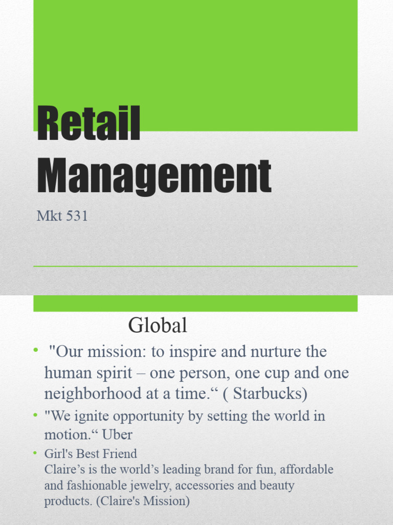 Retail Management Fall 3lms - PPSX | PDF | Franchising | Business Economics