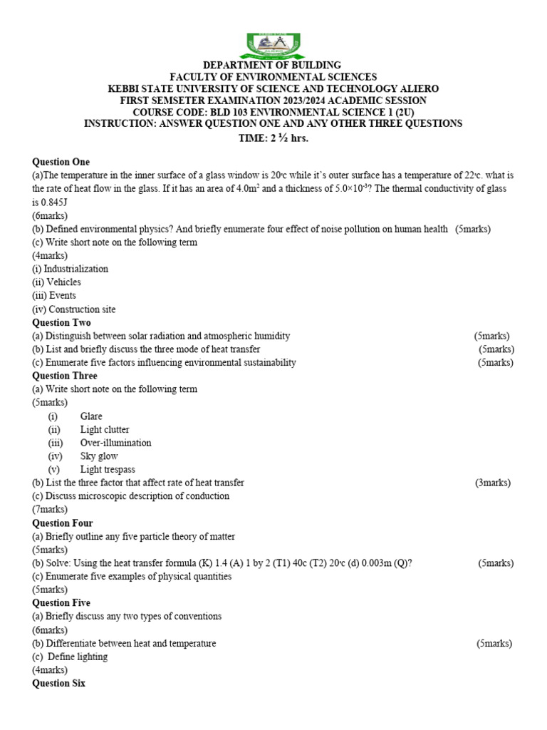 building 103 | PDF | Heat | Heat Transfer