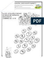 Atividades carnaval - sequência numérica