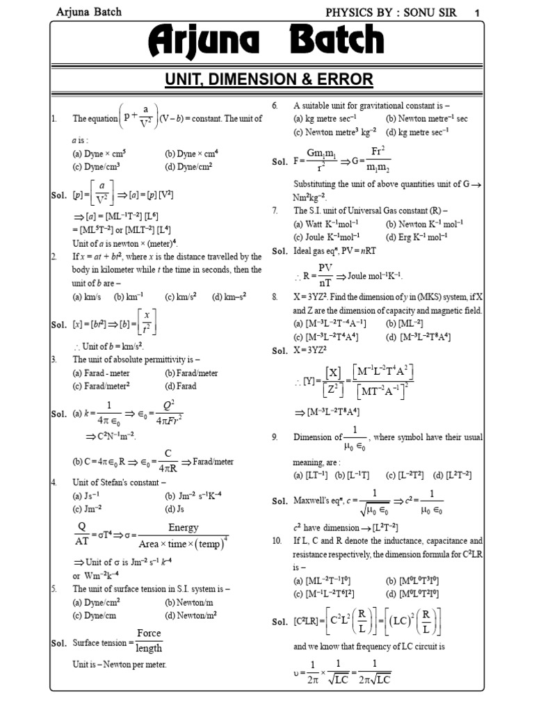 Unit Dimension Measurement Error Significant Figure | PDF | Metrology ...