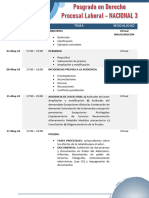 MALLA CURRICULAR, Posgrado Laboral Nacional 3