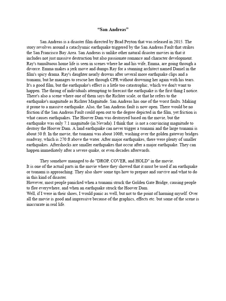 Movie Review | PDF | Earthquakes | Tsunami