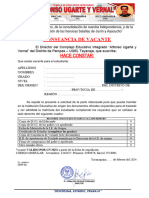 Constancia Vacante Formato