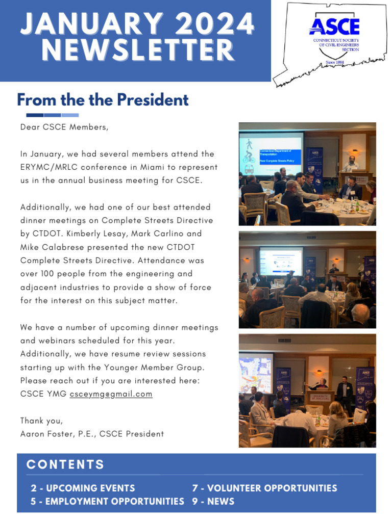 CSCE January 2024 Newsletter Highlights | PDF | Geographic Information ...