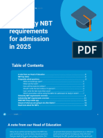 NBT University Requirements