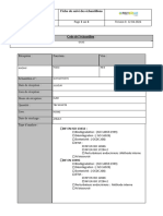 Fiche de Suivi Des Échantillons: Code de L'échantillon