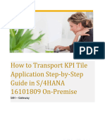 How To Transport KPI Tile Application Step-By-Step Guide in S4HANA