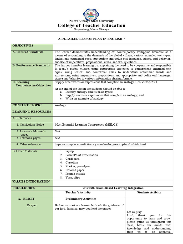 FINAL-DLP-ANALOGY | PDF | Analogy | Learning