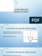 4.4 Solving Qudratic Inequalities