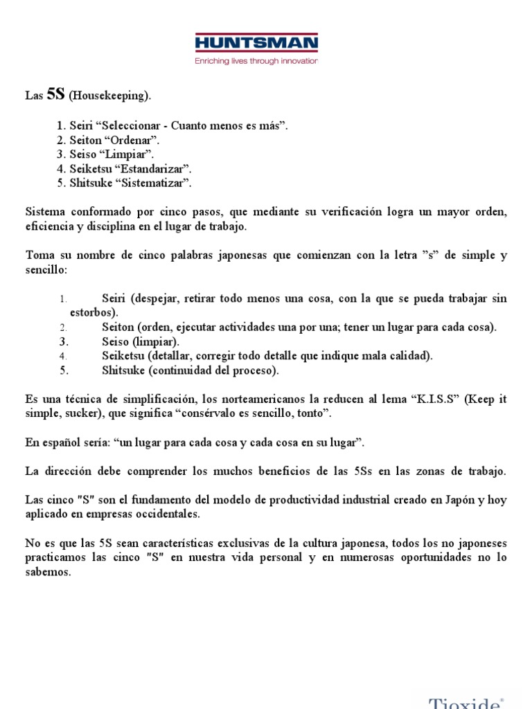 Las 5 Ss | PDF | Crecimiento personal y profesional