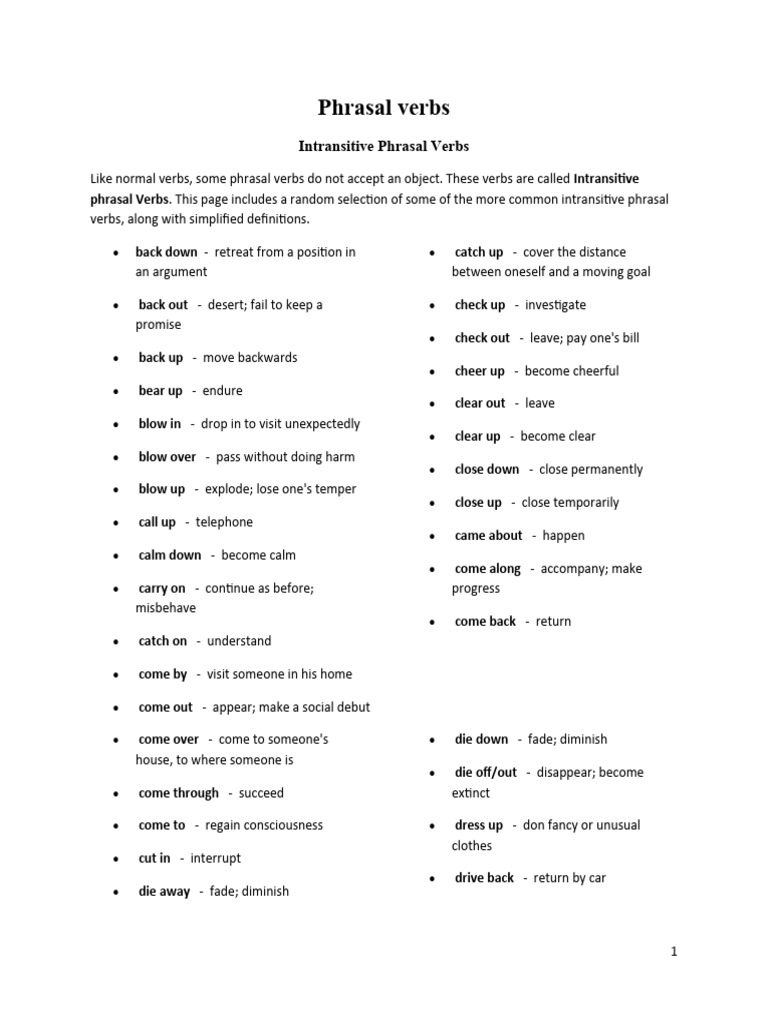 Understanding Phrasal Verbs in English | PDF | Verb