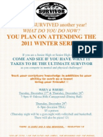 You Plan On Attending The 2011 Winter Series!: So, You SURVIVED Another Year!