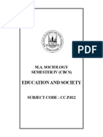 MA Sociology SEM IV Education and Society English