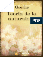 Teoria de La Naturaleza-Goethe Wolfgang Johann