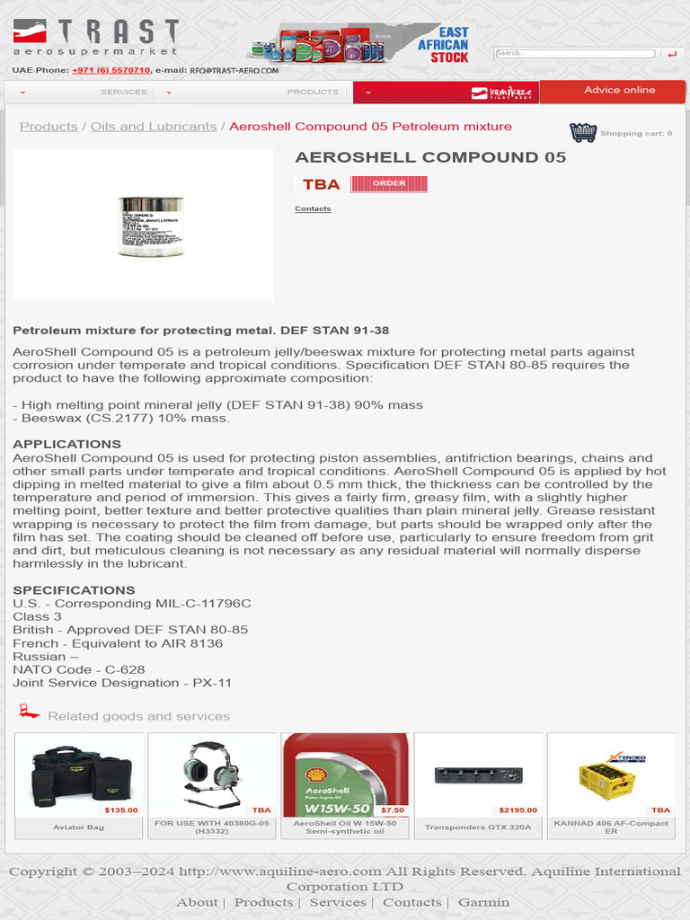 AEROSHELL COMPOUND 05 Price and Specifications | PDF | Lubricant ...