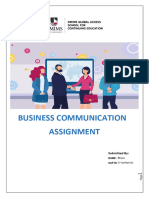 BUSINESS COMMUNICATION Assignment