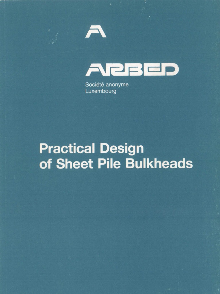 Sheet Pile Design Manual PDF