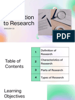 Introduction To Research