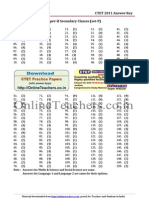 CTET 2011 Answer Key Paper II Set 01