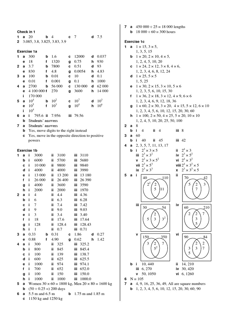 Math Exercises and Solutions Guide | PDF | Area | Multiplication