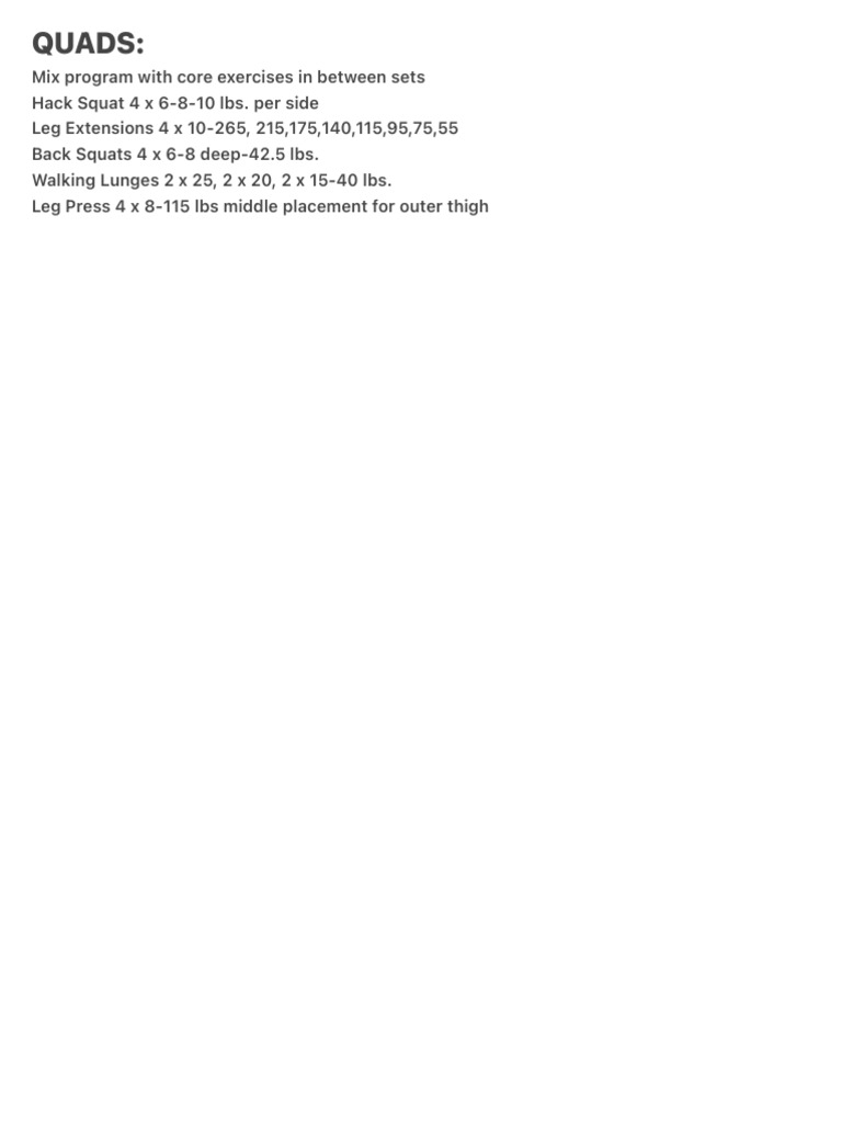 Quads | PDF | Cooking, Food & Wine | Self-Improvement