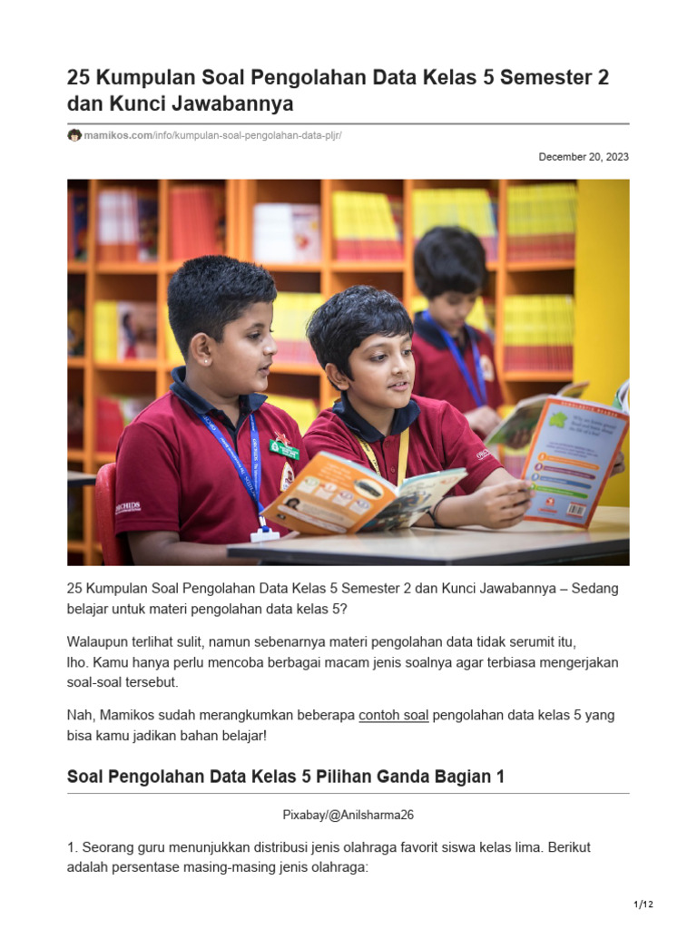 Menguasai Pengolahan Data Kelas 5 Semester 2: Panduan Lengkap Mengunduh Soal Latihan dan Persiapan Ujian
